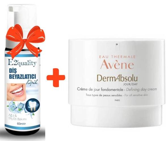 E2'quality Diş Beyazlatıcı Köpük + Avene DermAbsolu Canlandırıcı ve Sıkılaştırıcı Gündüz Kremi 40 ml ürün görseli 1