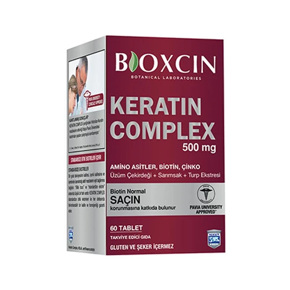 Bioxcin Keratin Complex 500mg 60 Tablet - Diş Beyazlatıcı Köpük Hediye ürün görseli 1