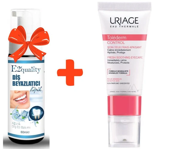 E2'quality Diş Beyazlatıcı Köpük + Uriage Tolederm Control Göz Çevresi Bakım Kremi 15 ML ürün görseli 1