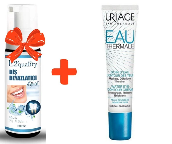 E2'quality Diş Beyazlatıcı Köpük + Uriage Eau Thermale Water Eye Contour Cream 15 ML Göz Bakım Kremi ürün görseli 1