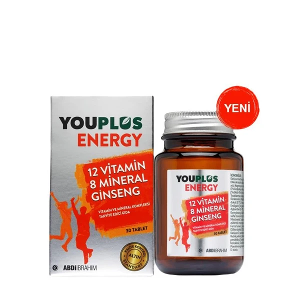 Youplus Energy Vitamin ve Mineral Kompleksi 30 Tablet ürün görseli 1