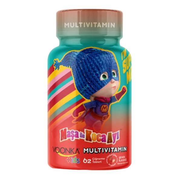 Voonka Kids Multivitamin Takviye Edici Gıda 62 Çiğnenebilir Tablet ürün görseli 1