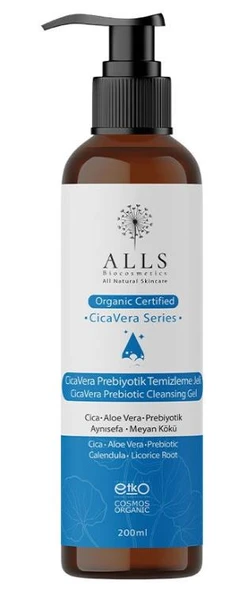 Alls Biocosmetics CicaVera Prebiyotik Temizleme Jeli 200 ml ürün görseli 1
