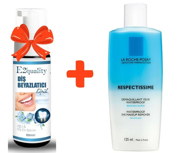 E2'quality Diş Beyazlatıcı Köpük + La Roche Posay Respectissime 125 ML Makyaj Temizleyici ürün görseli 1