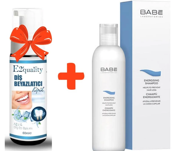 E2'quality Diş Beyazlatıcı Köpük + Babe Anti Hair Loss Şampuan 250 ML Dökülme Önleyici Şampuan ürün görseli 1