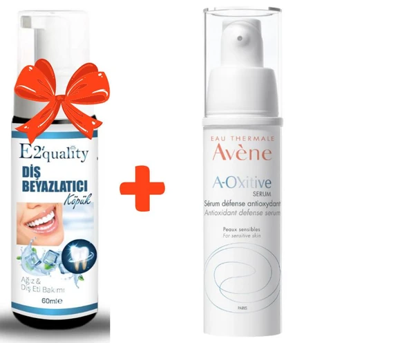 E2'quality Diş Beyazlatıcı Köpük + Avene A-Oxitive Yaşlanma Karşıtı Serum 30 ml ürün görseli 1