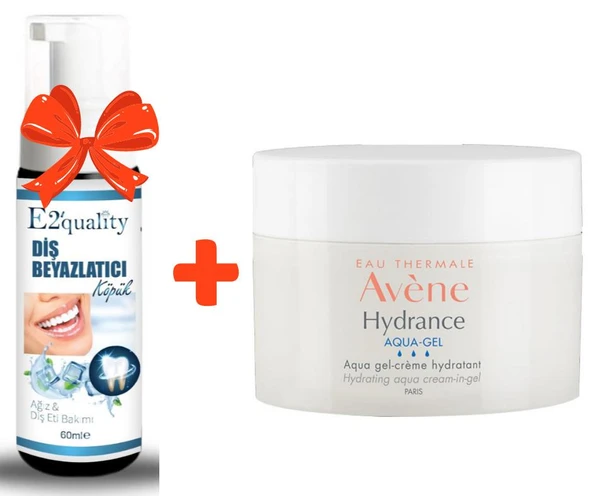 E2'quality Diş Beyazlatıcı Köpük + Avene Hydrance Aqua Gel Nemlendirici Krem 50 ml ürün görseli 1