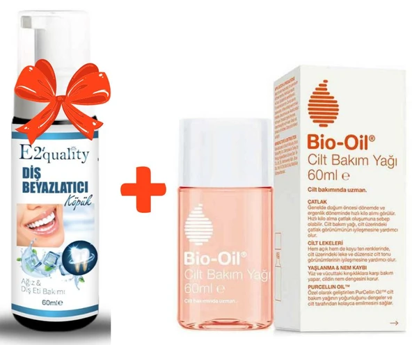 E2'quality Diş Beyazlatıcı Köpük + Bio Oil Cilt Bakım Yağı 60 ML ürün görseli 1
