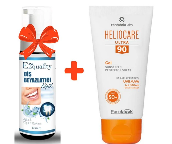 E2'quality Diş Beyazlatıcı Köpük + Heliocare Spf 90 Jel 50 ML ürün görseli 1