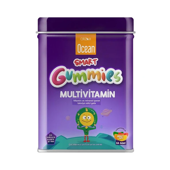 Orzax Ocean Smart Gumies Multivitamin Meyve Sulu Jel 64 Adet ürün görseli 1