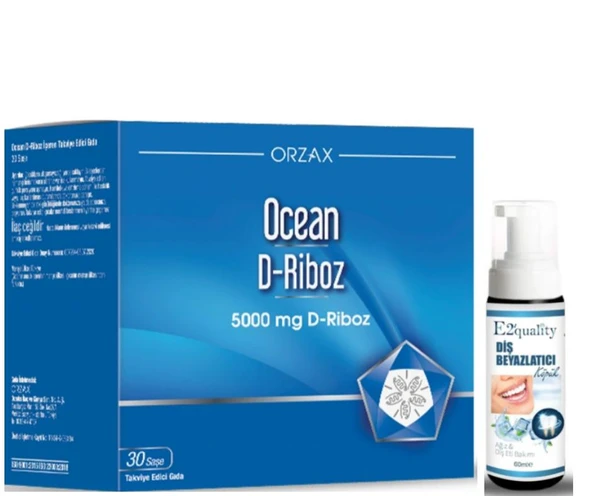 Orzax Ocean 5000mg D-Riboz 30 Saşe - Diş Beyazlatıcı Köpük Hediye ürün görseli 1