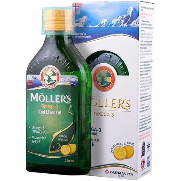 Möllers Omega 3 Balık Yağı 250 ML Limon Aromalı ürün görseli 1