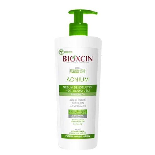 Bioxcin Acnium Sebum Dengeleyici Yüz Yıkama Jeli 500 ml - Diş Beyazlatıcı Köpük Hediye ürün görseli 1