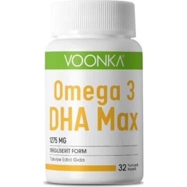 Voonka Omega 3 DHA Max Takviye Edici Gıda 32 Yumuşak Kapsül ürün görseli 1