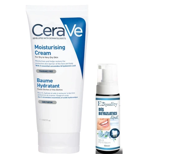 CeraVe Nemlendirici Krem 177 ml - Diş Beyazlatıcı Köpük Hediye ürün görseli 1