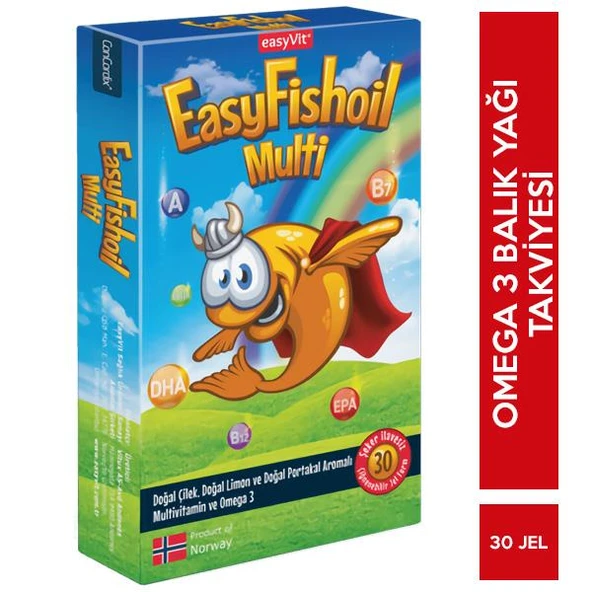 EasyVit Multi + Omega 3 Çiğnenebilir Tablet 30 Adet - Diş Beyazlatıcı Köpük Hediye ürün görseli 1