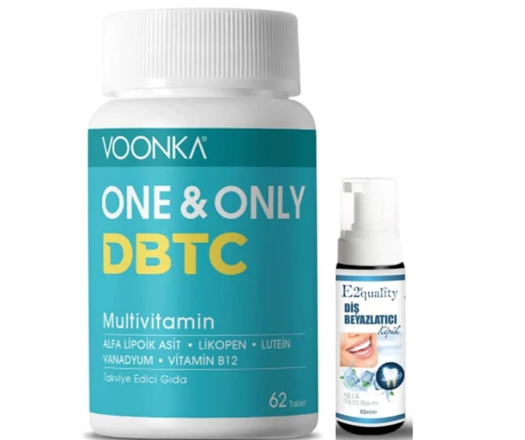 Voonka One And Only DBTC Multivitamin 62 Tablet  - Diş Beyazlatıcı Köpük Hediye ürün görseli 1