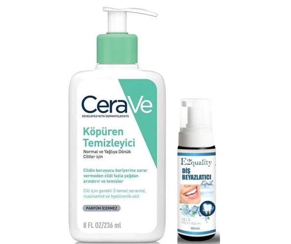CeraVe Köpüren Temizleyici 236 ml - Diş Beyazlatıcı Köpük Hediye ürün görseli 1