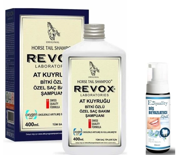 Revox Saç Dökülmesine Karşı At Kuyruğu Şampuanı 400ml- Diş Beyazlatıcı Köpük Hediye ürün görseli 1