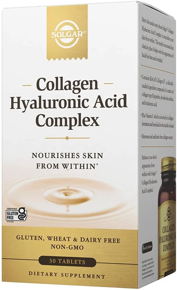 Solgar Hyaluronic Acid Collagen Complex 120 MG 30 TABLET ürün görseli 1