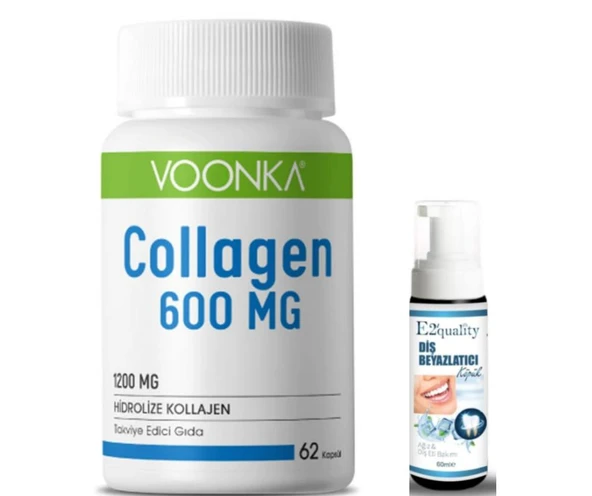 Voonka Collagen İçerikli Takviye Edici Gıda 62 Kapsül Diş Beyazlatıcı Köpük Hediye ürün görseli 1