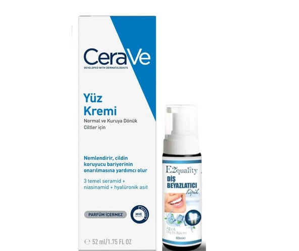 CeraVe SPF30 Nemlendirici Yüz Kremi 52 ml - Diş Beyazlatıcı Köpük Hediye ürün görseli 1