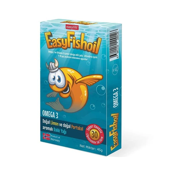 EasyVit EasyFishOil Omega-3 ve D Vitamin 30 Tablet ürün görseli 1