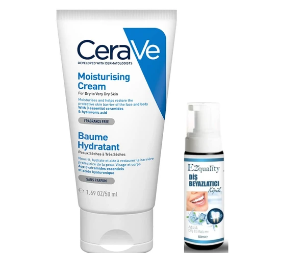 CeraVe Nemlendirici Krem 50 ml - Diş Beyazlatıcı Köpük Hediye ürün görseli 1
