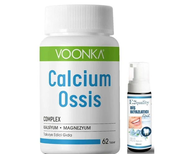 Voonka Calcium Ossis 62 Tablet - Diş Beyazlatıcı Köpük Hediye ürün görseli 1