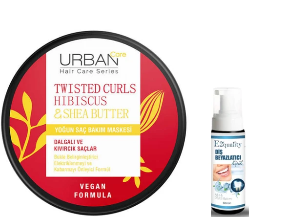 Twisted Curls Hibiscus & Shea Butter Yoğun Saç Bakım Maskesi - Diş Beyazlatıcı Köpük Hediye ürün görseli 1