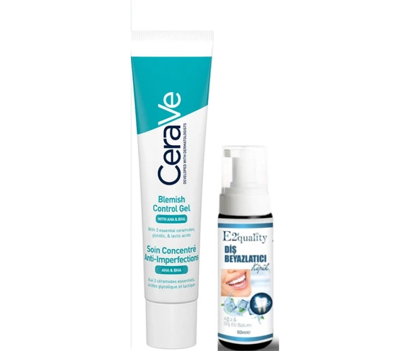 Cerave Yağlı ve Düzensiz Cilter için Yüz Bakım Jeli 40 ml - Diş Beyazlatıcı Köpük Hediye ürün görseli 1