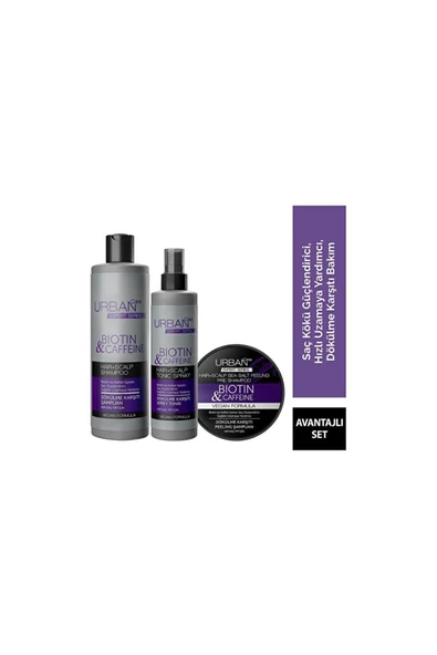 Expert Biotin Ve Kafein Dökülme Karşıtı 3'lü Set-sağlıklı Uzamaya Yardımcı-vegan ürün görseli 1