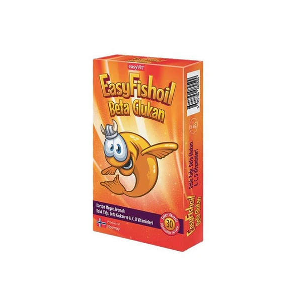 EasyVit EasyFishOil Beta Glukan 30 Jel Form ürün görseli 1