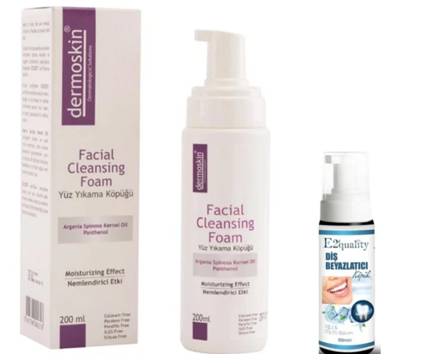 Dermoskin Yüz Yıkama Köpüğü 200 ml  - Diş Beyazlatıcı Köpük Hediye ürün görseli 1