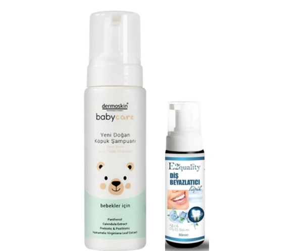 Dermoskin BabyCare Yeni Doğan Köpük Şampuanı 200 ml - Diş Beyazlatıcı Köpük Hediye ürün görseli 1