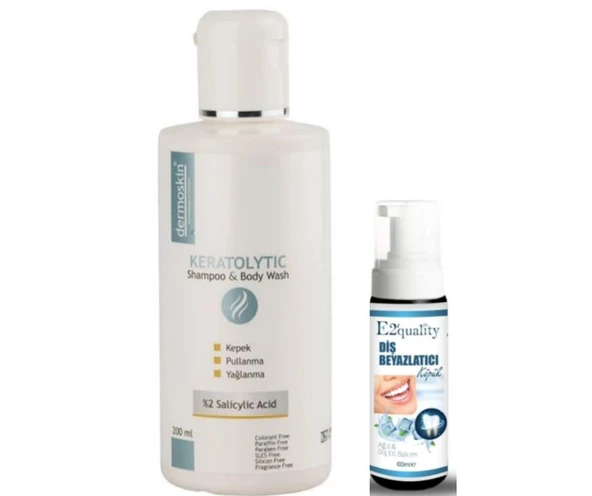 Dermoskin Keratolytıc Shampoo 200ml- Diş Beyazlatıcı Köpük Hediye ürün görseli 1