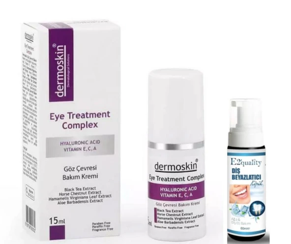 Dermoskin Göz Çevresi Bakım Kremi 15 ml  - Diş Beyazlatıcı Köpük Hediye ürün görseli 1