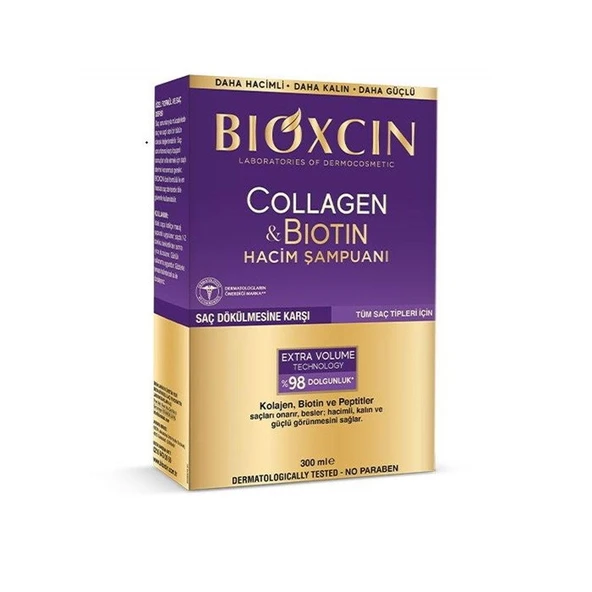 Bioxcin Collagen & Biotin Hacim Şampuanı 300 Ml - Diş Beyazlatıcı Köpük Hediye ürün görseli 1