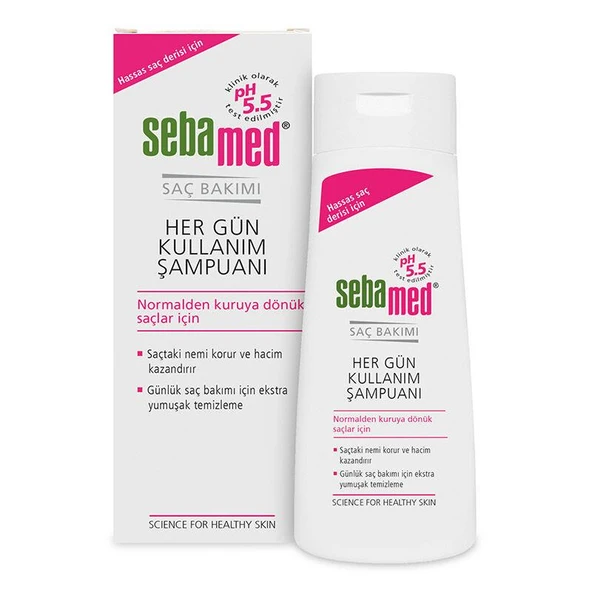Sebamed Hergün Kullanım Şampuanı 200 ML - Diş Beyazlatıcı Köpük Hediye ürün görseli 1