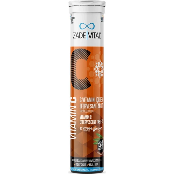 Zade Vital Vitamin C 20 Efervesan Tablet ürün görseli 1