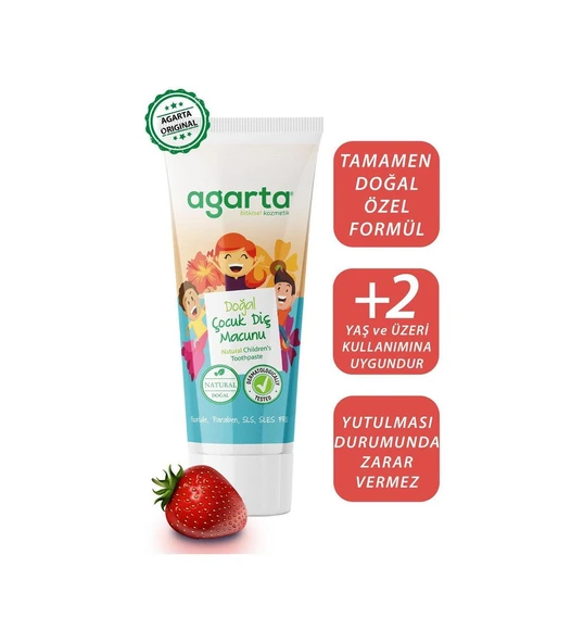 Agarta Doğal Çocuk Diş Macunu Çilekli 75 ml ürün görseli 1