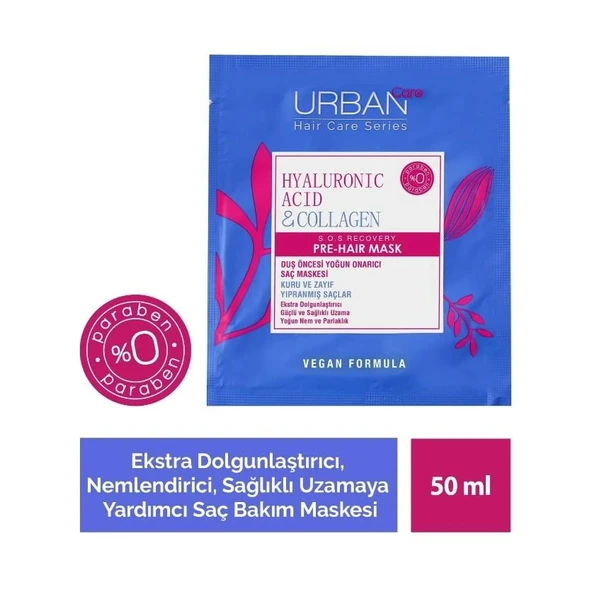 Urban Care Hyaluronic Asit & Collagen Hair Mask 50 ml ürün görseli 1