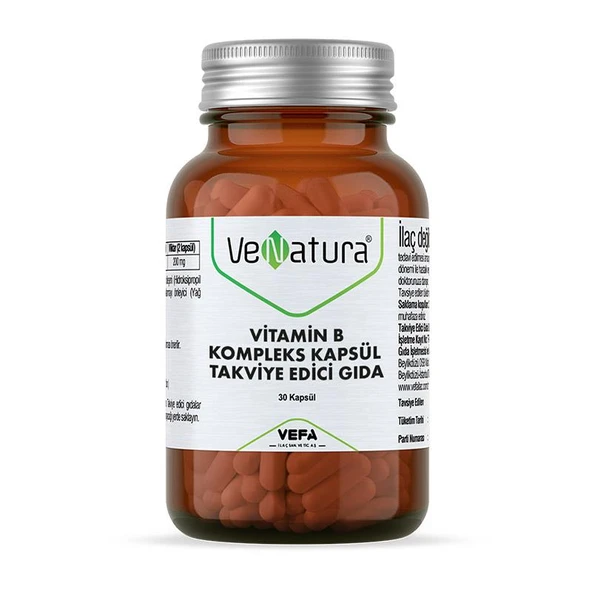 VeNatura Vitamin B Kompleks Kapsül Takviye Edici Gıda 30 Kapsül ürün görseli 1