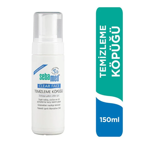 Sebamed Clear Face Temizleme Köpüğü 150 ML - Diş Beyazlatıcı Köpük Hediye ürün görseli 1