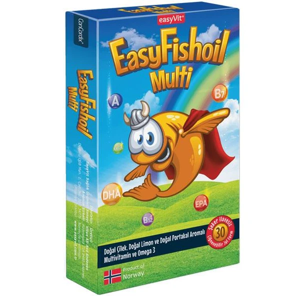 EasyVit Multi + Omega 3 Çiğnenebilir Tablet 30 Adet ürün görseli 1