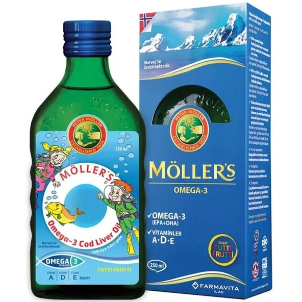 Möllers Omega 3 Balık Yağı 250 ML Tutti Frutti Aromalı ürün görseli 1