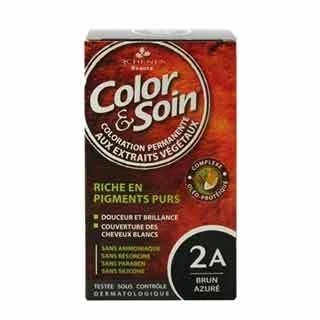 Color and Soin Tamamen Bitkisel Organik Saç Boyası 2A - Brun Azure Black ürün görseli 1