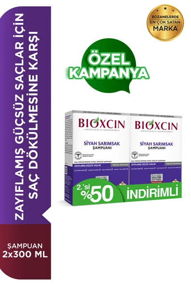 Siyah Sarımsaklı Şampuan 2'li Paket 300 Ml ürün görseli 1