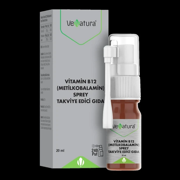VeNatura Vitamin B12 Metilkobalamin Sprey Takviye Edici Gıda 20 ml ürün görseli 1