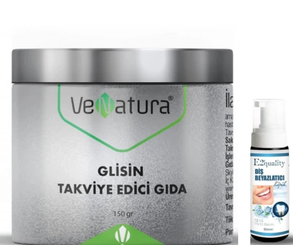 VeNatura Glisin Takviye Edici Gıda 150 gr  - Diş Beyazlatıcı Köpük Hediye ürün görseli 1